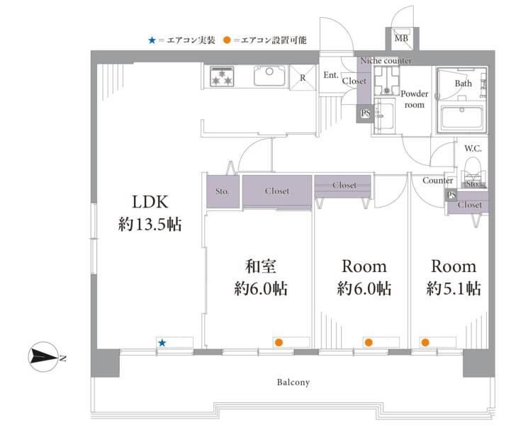 レクセル四つ木205間取図