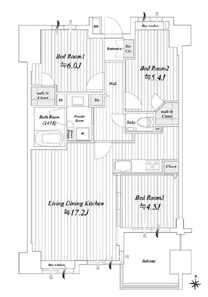 ファインレジデンス西新井302間取図