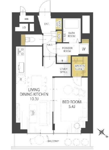 亀有中川マンション605間取図