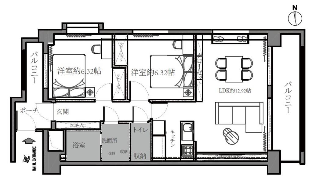 東急ドエルアルス千住909間取図