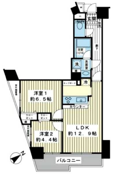 ラディエンス東向島1102間取図