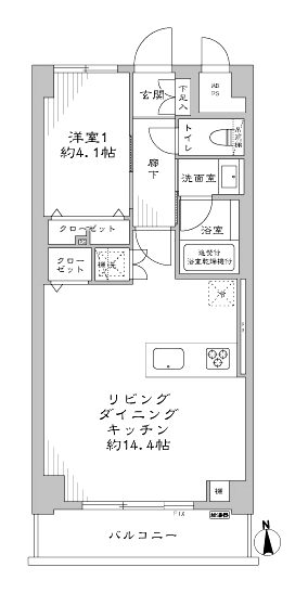 中銀上野小島マンシオン603間取図