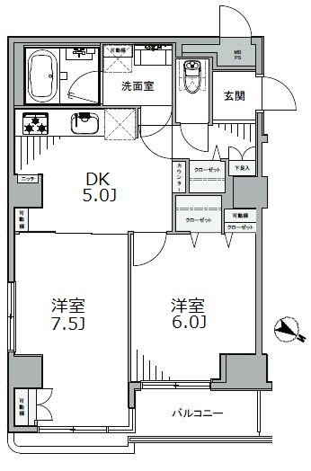 シティハイツ三ノ輪804間取図