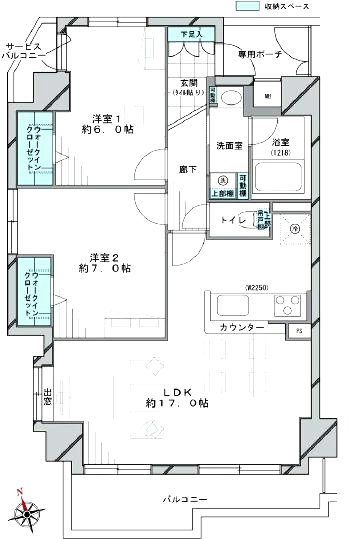 モリス東陽町201間取図