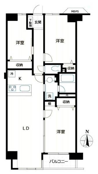 コスモ西新井205間取図