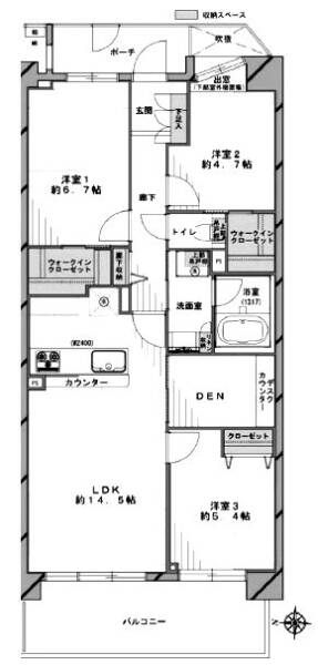 アルファスシティ大島317間取図