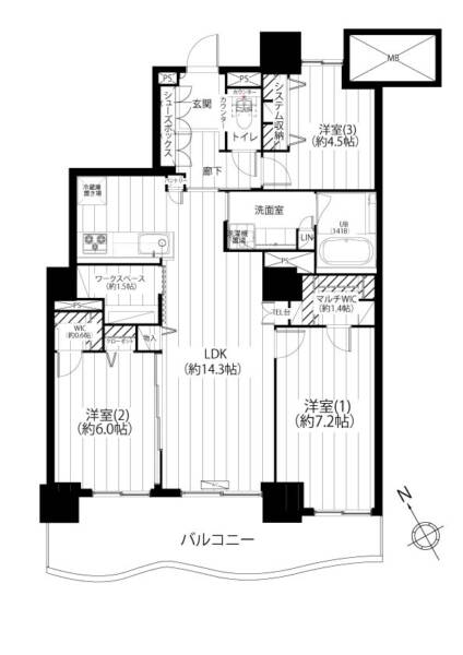 アクロシティ1103間取図