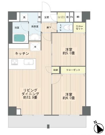 エルフォルテ赤羽西102間取図