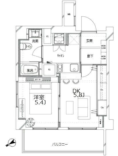 東高駒込ペアシティ409間取図