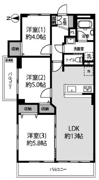 本郷春日マンション802間取図