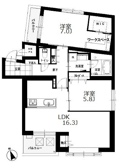 グランドメゾン高田馬場205間取図