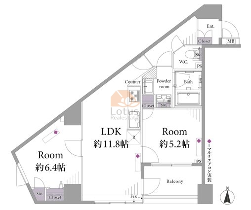 アピス日暮里503間取図