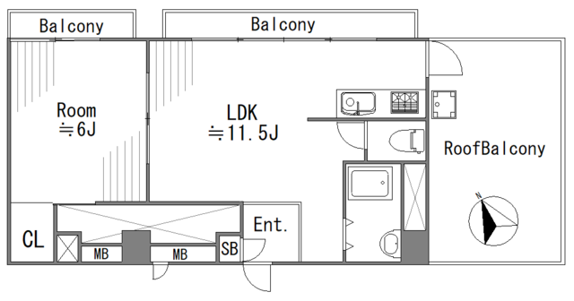 亀有中川マンション902間取図