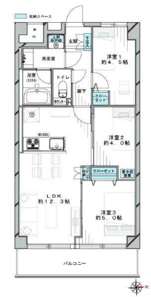 東陽町ガーデニア207間取図