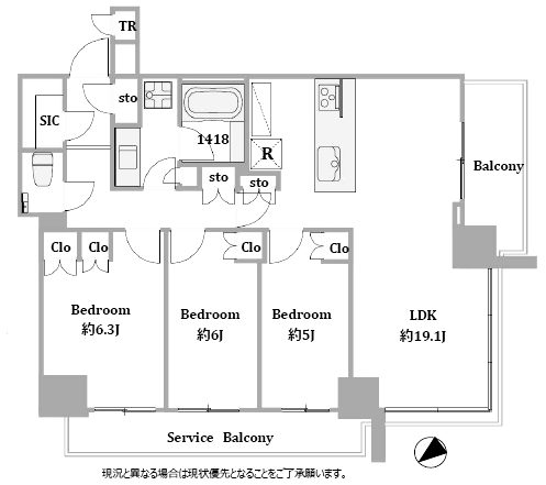 ブリリアザタワー東京八重洲アベニュー409間取図