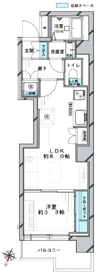 ワコー三田マンション302間取図