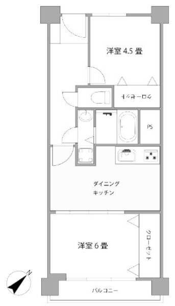 月島四丁目住宅4階間取図