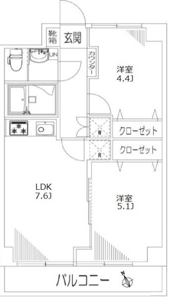 北町ロイヤルハイツ303間取図