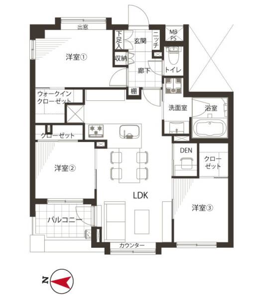 クリオ両国壱番館302間取図