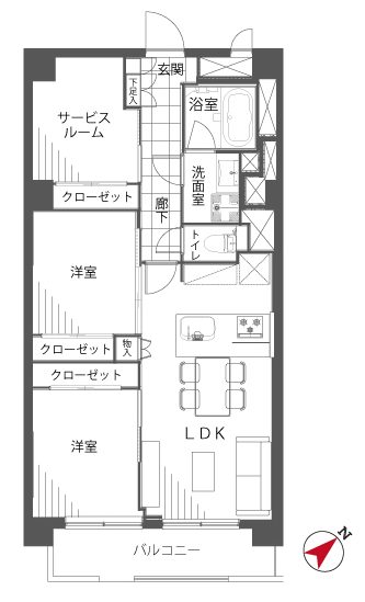 モナーク杉並104間取図