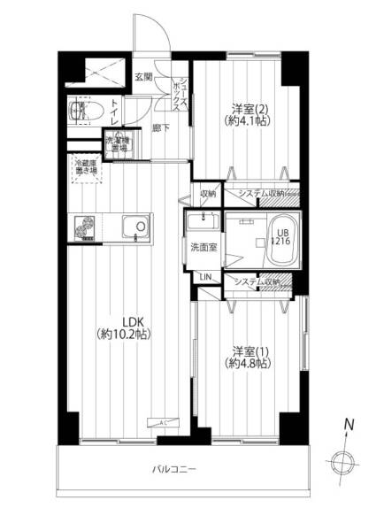 牛込マンション302間取図