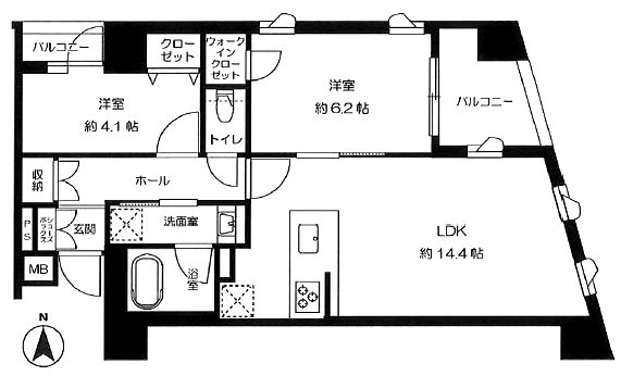 ネベル巣鴨601間取図