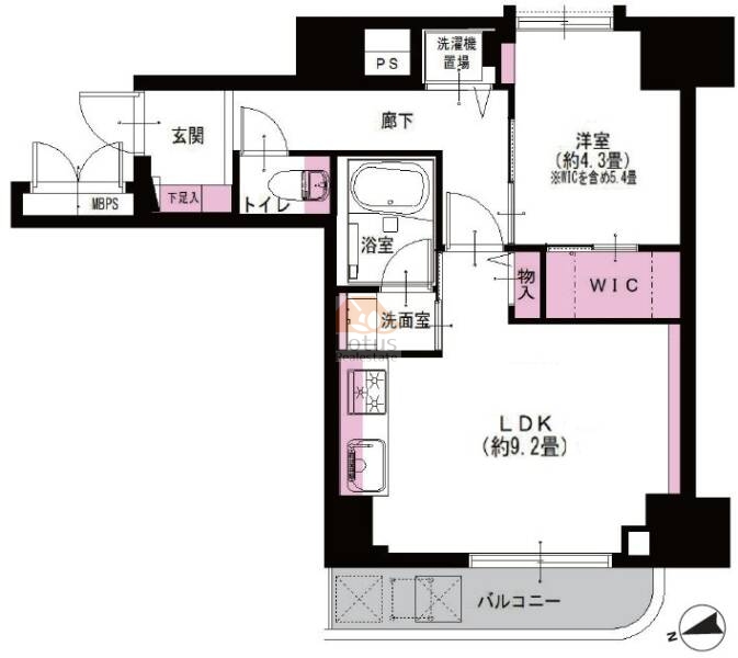 パシフィック池袋307間取図