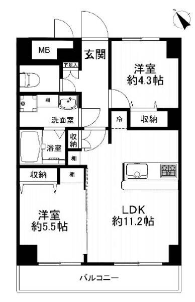 ワールドパレス武蔵小山303間取図