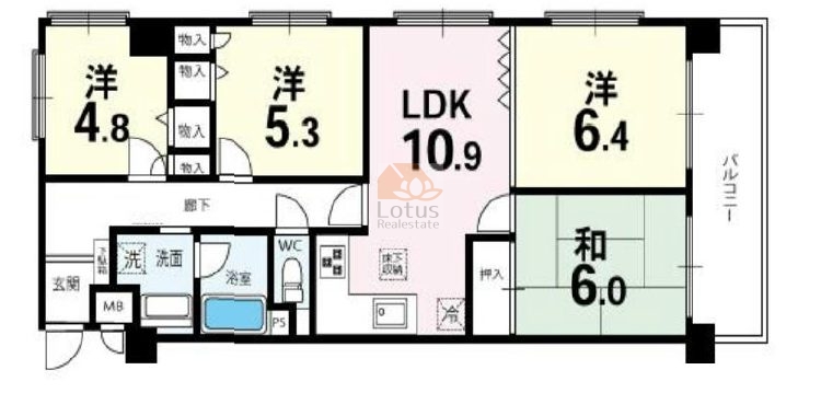 エンゼルハイム入谷中央公園第3404間取図