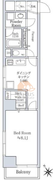 藤和大久保コープ701間取図