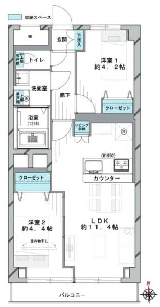 秀和東陽町レジデンス610間取図