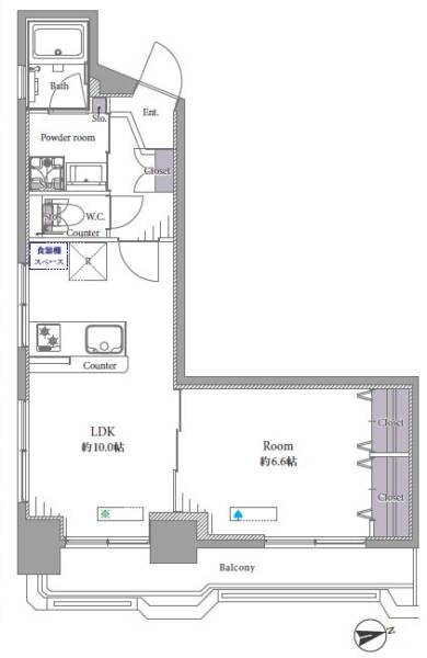 藤和亀有コープ313間取図