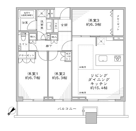 ステーションガーデンタワー2509間取図