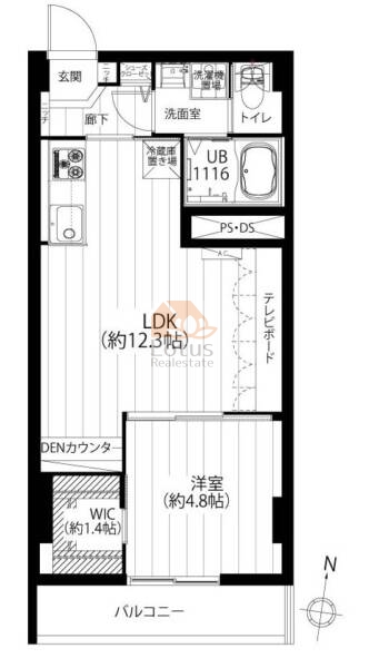 信濃町ハイツ105間取図