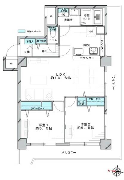 レック亀戸グリーンマンション703間取図