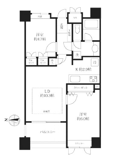 グリーンコーポ東高円寺508間取図