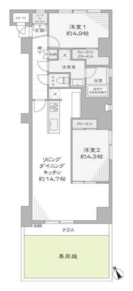 ニックハイム大森第１112間取図