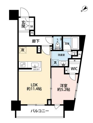 リビオレゾン東銀座701間取図