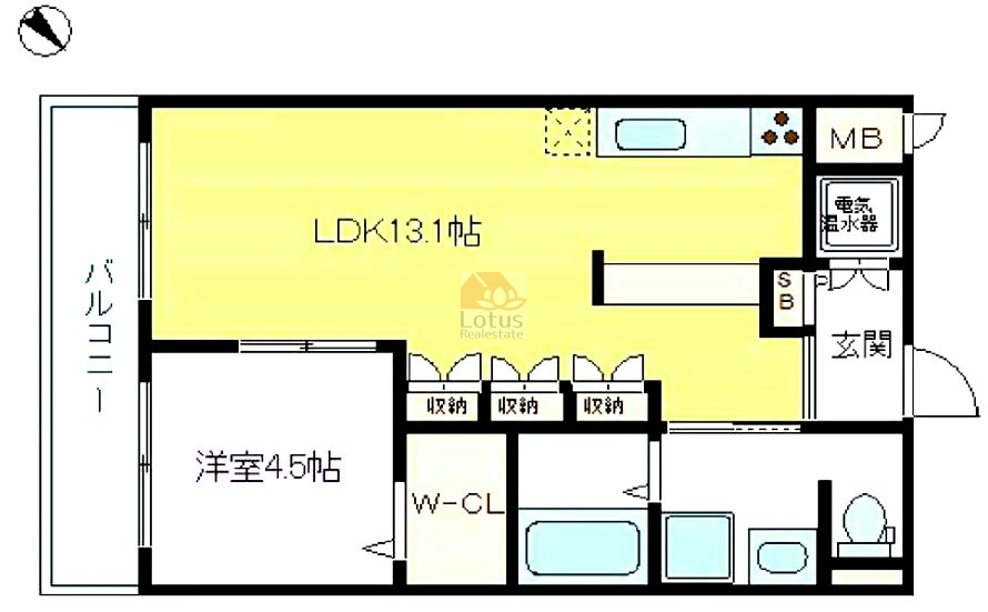 日本橋箱崎ハイツ602間取図