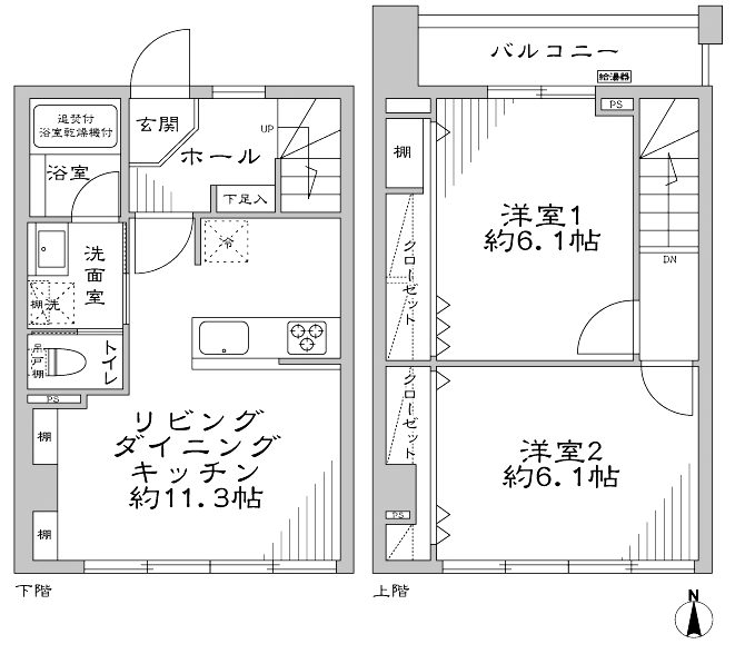 高輪グリーンハイツ504間取図