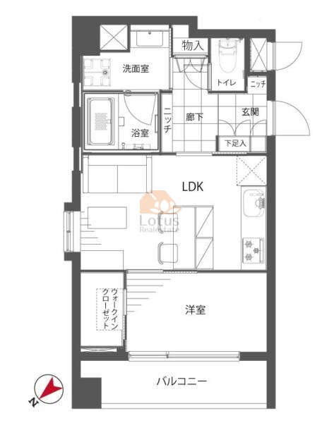 ラヴェンナ人形町704間取図