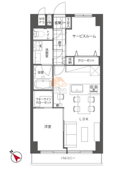 秀和五反田駅前レジデンス309間取図