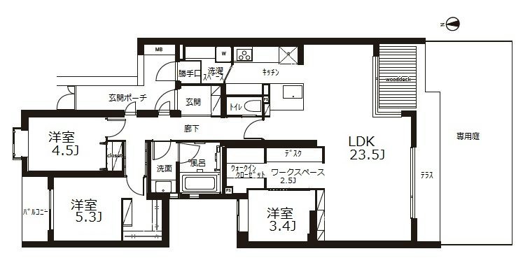 藤和富士見台ホームズ105間取図