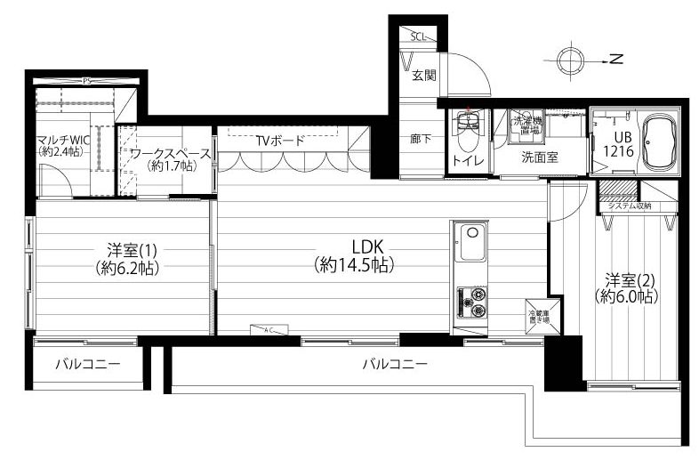 阿佐谷パールマンション701間取図