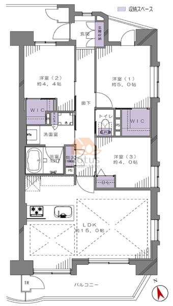 ジェイシティ中村橋1102間取図