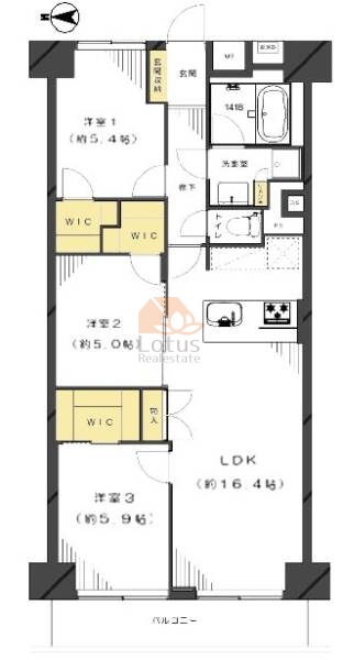 イトーピア東大島マンション311間取図