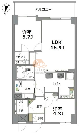 ベルク両国607間取図