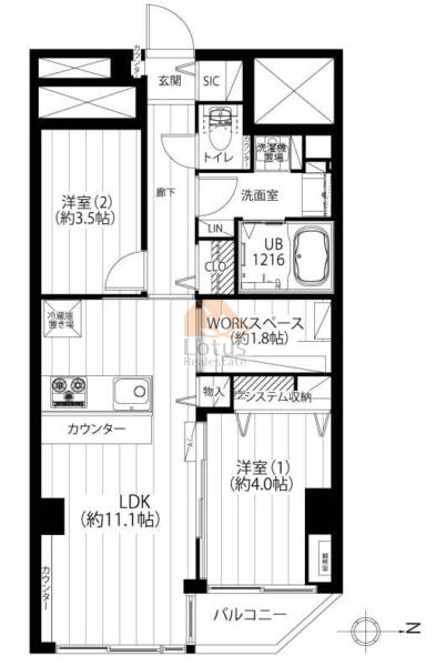 浅草不動院マンション204間取図