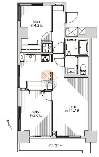 サンモール向島606間取図