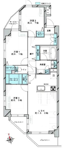 ディナスカーラ葛西401間取図